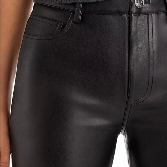 Staud Chisel Faux Leather Straight Leg 5 Pocket Pants NWT, Size 2 (XS) - Picture 4 of 6